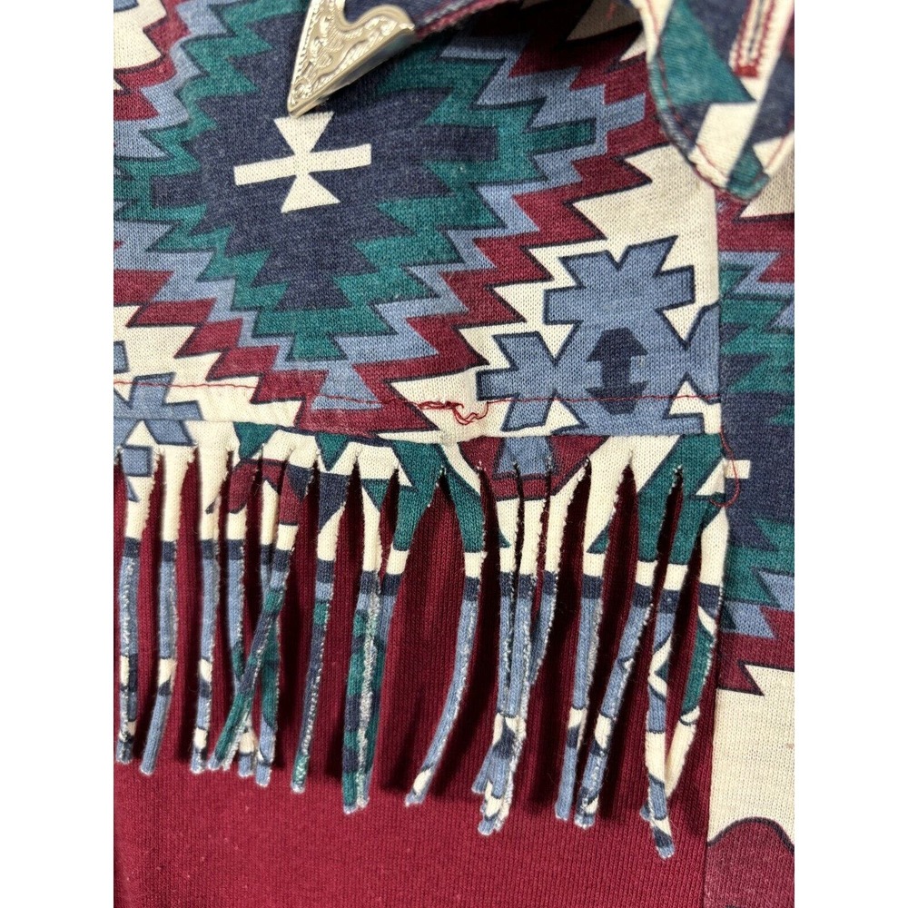 Vintage Western Shirt Womens Medium Southwest Short Sleeve Multicolor Button Up - Picture 5 of 11